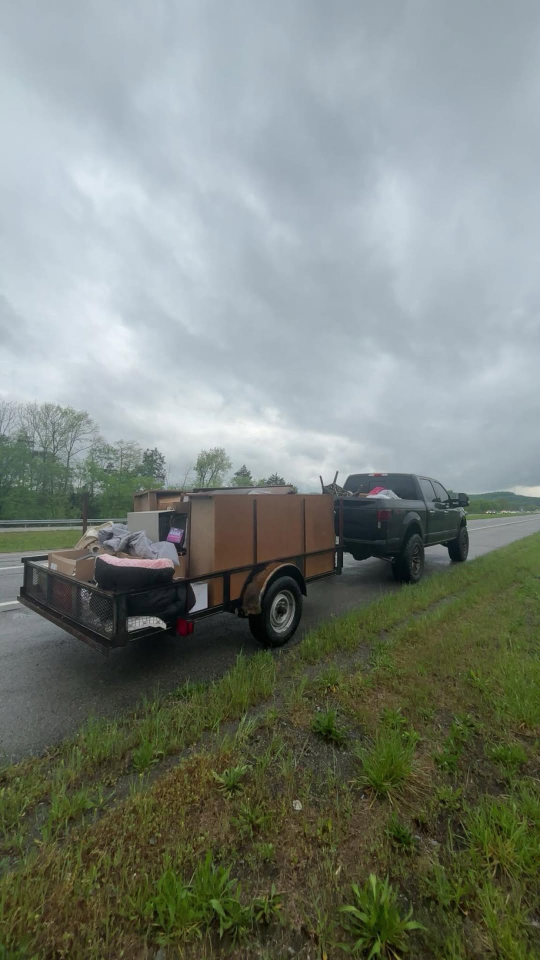 Lawson with his new dump trailer