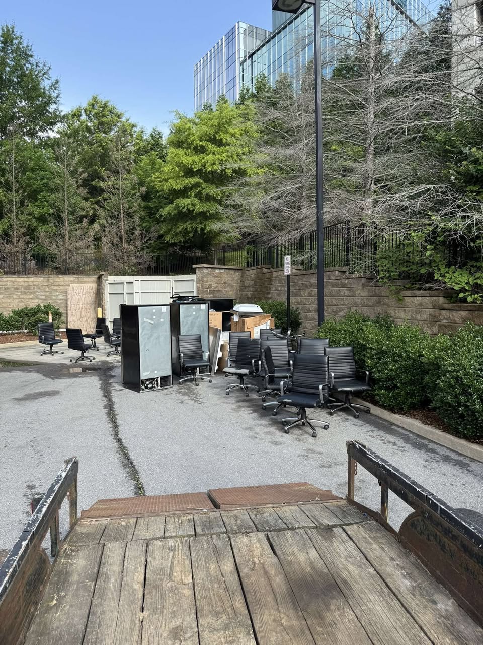 Commercial office furniture before removal