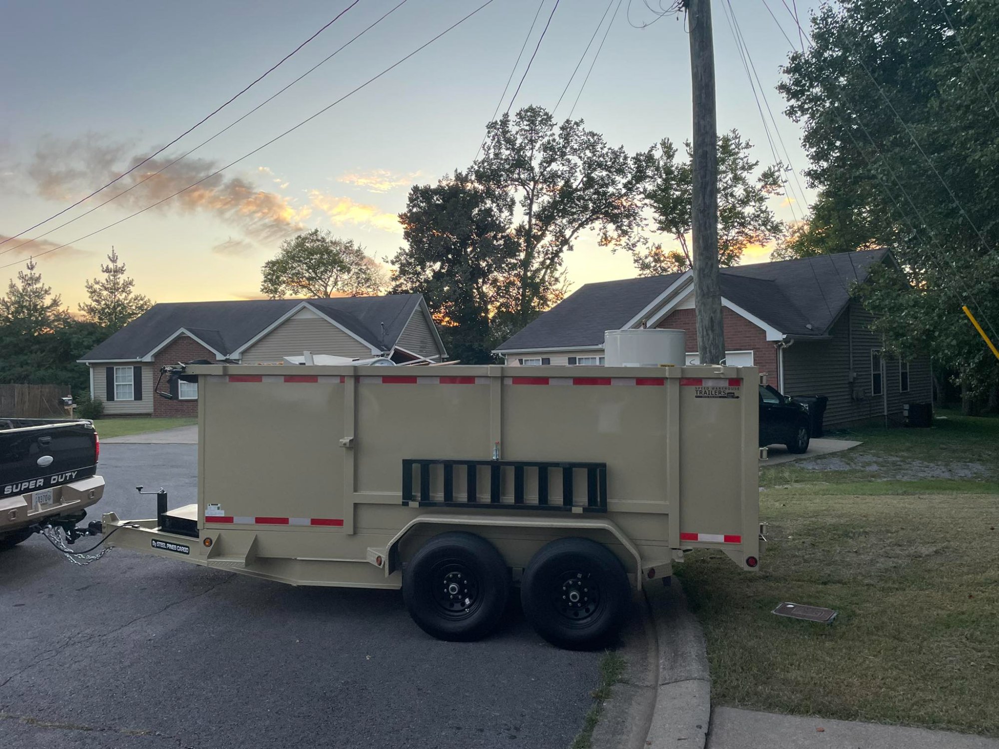 Trash Titans dump trailer - Lawson Gregory's investment in his business