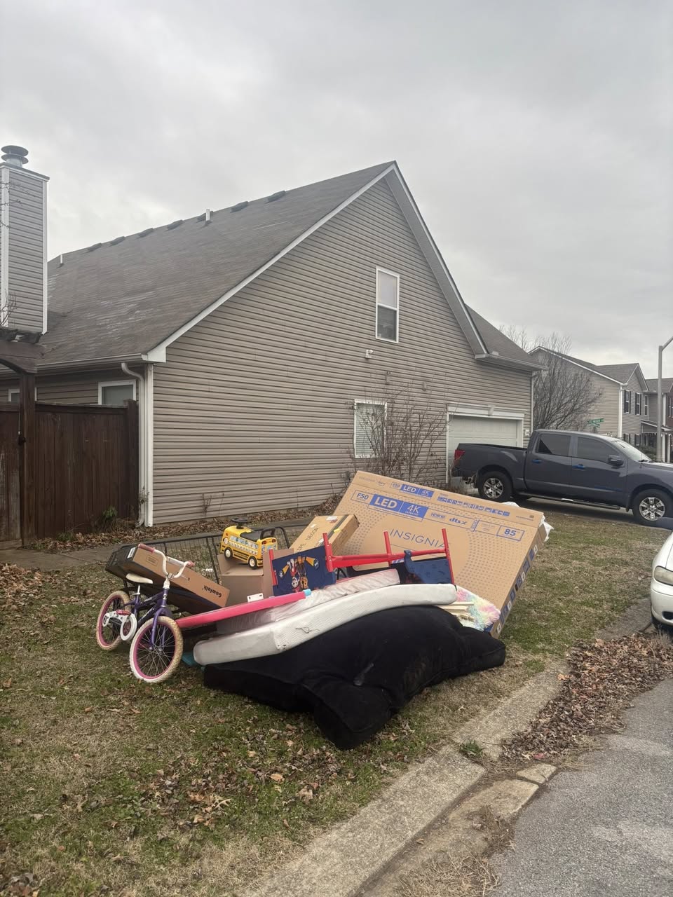 Empty clean garage after cleanout