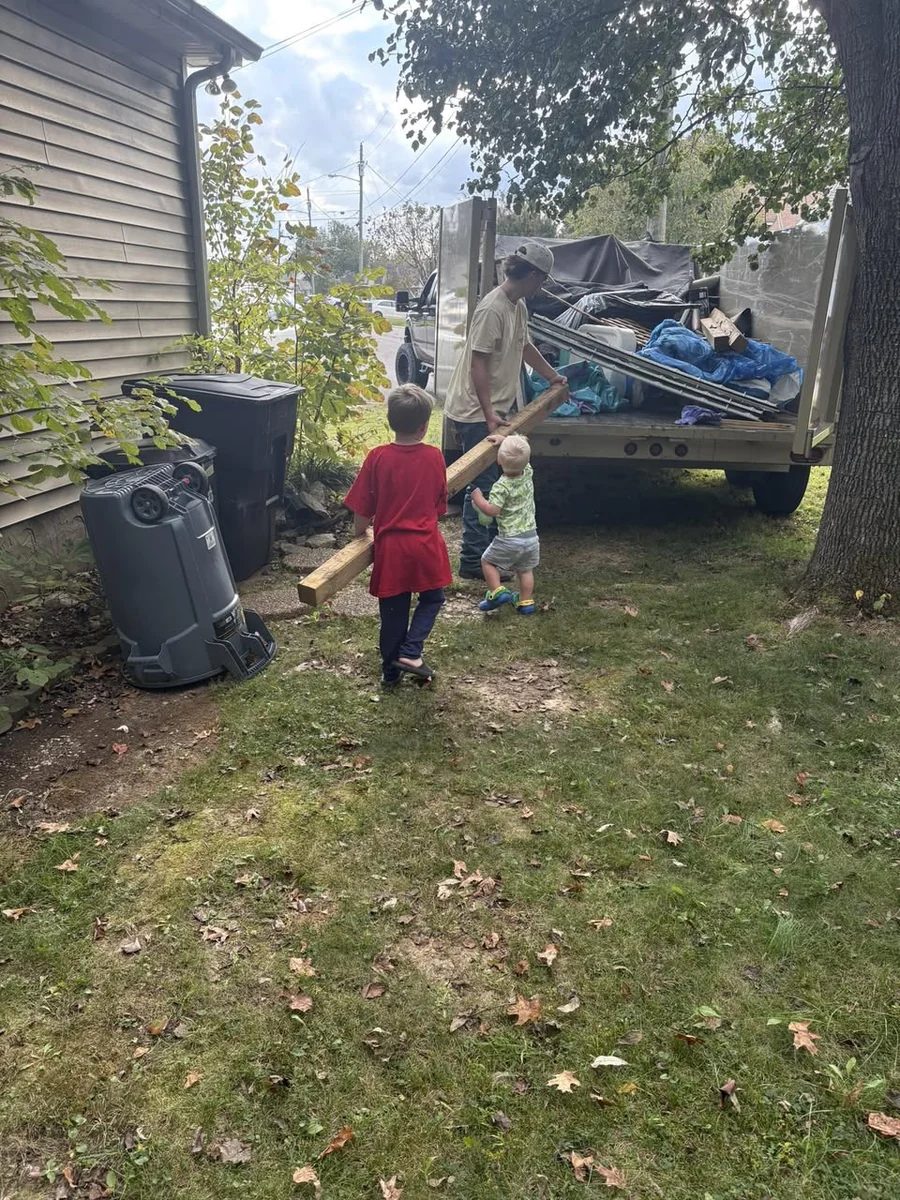 Trash Titans dump trailer ready for furniture removal in Murfreesboro TN