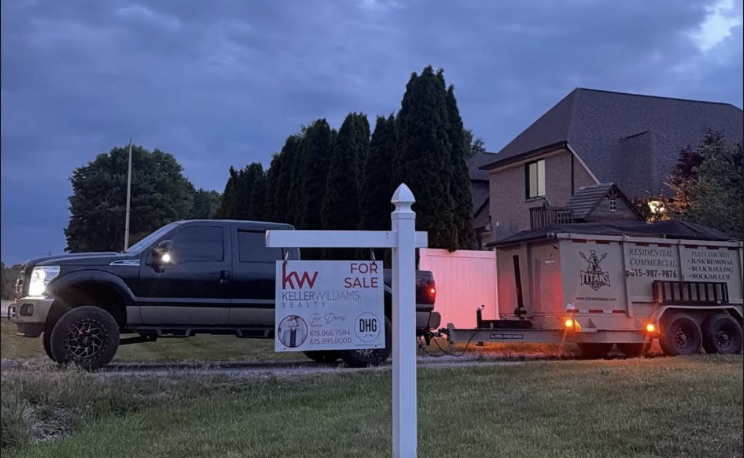 Trash Titans trailer at a Middle Tennessee real estate cleanout